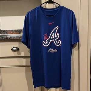 Nike Dri Fit Blue Atlanta Braves Men's Shirt